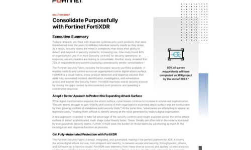 Consolidar a propósito con Fortinet Fortixdr