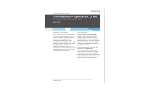 Forrester Wave ™: Big Data NoSQL